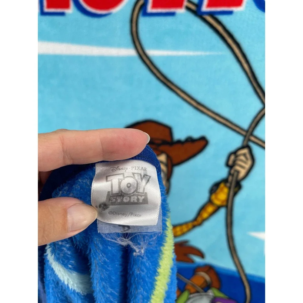 Disney Toy Story Blanket Kids OS Blue Excellent Takin Action Woody Buzz Rex
